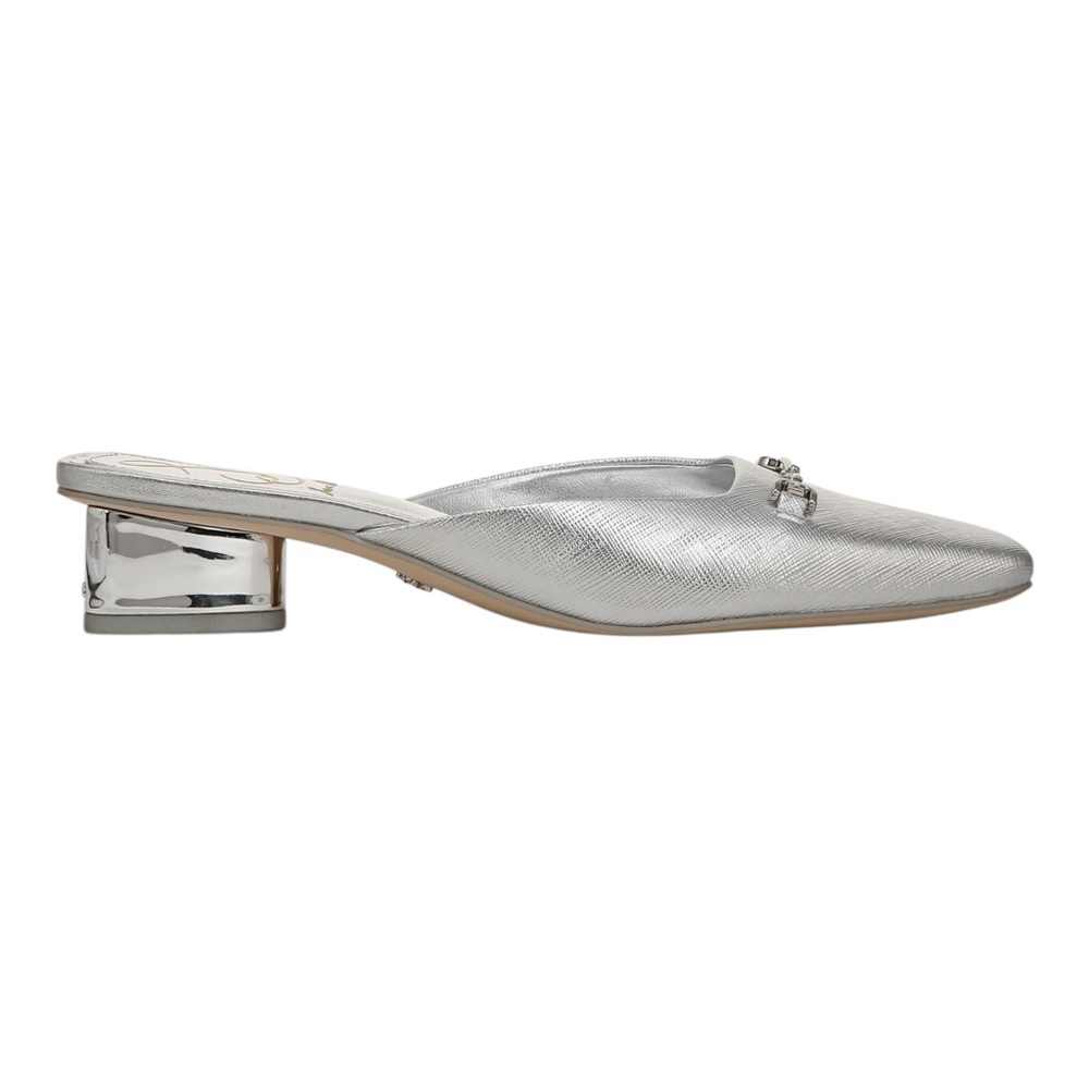 Sam Edelman Ollie Silver Metallic Mules – Size 8 – NIB - Picture 2 of 13